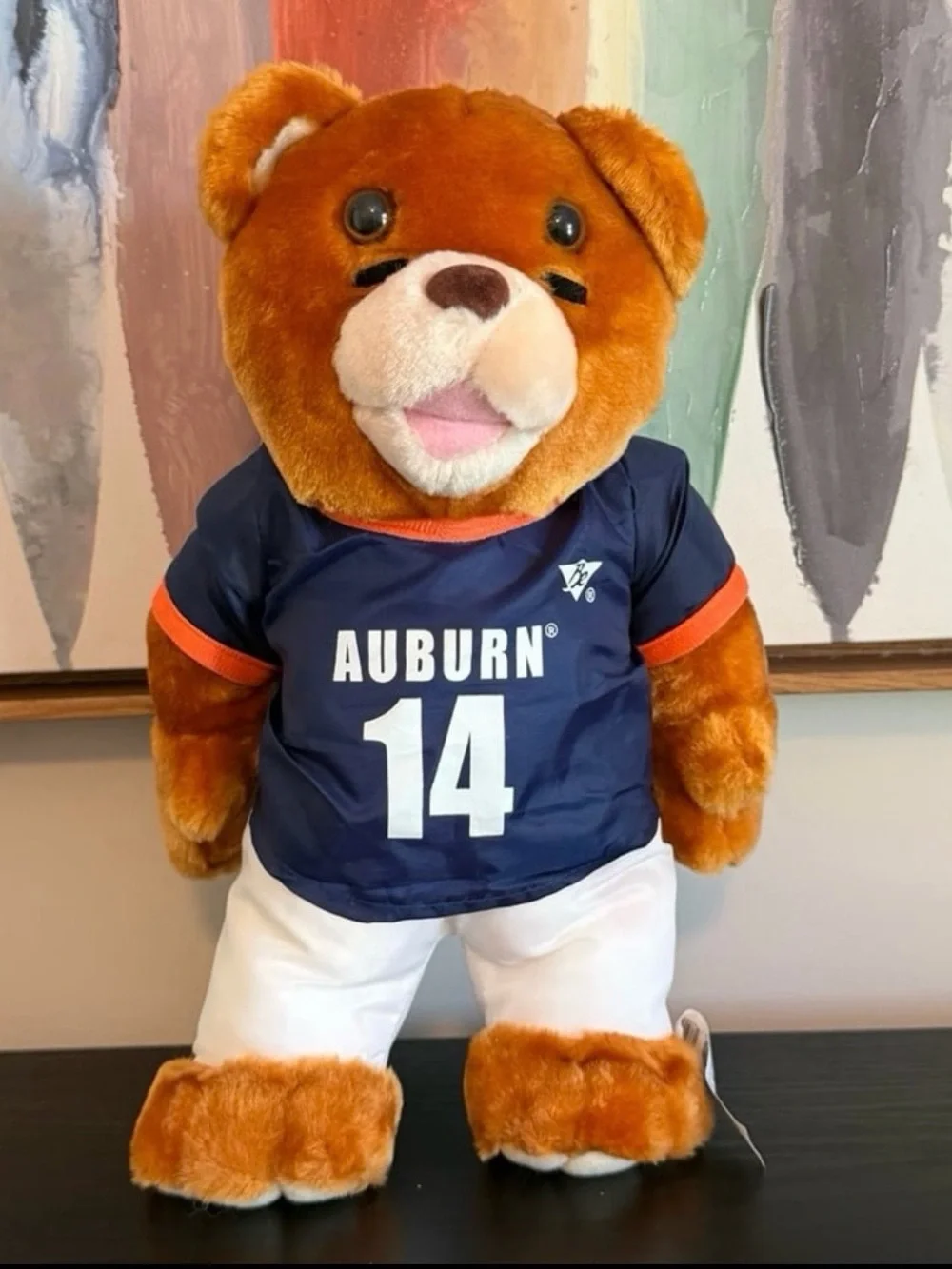 Vintage Auburn Tigers Teddy Bear Plush #14 Officially Licensed NCAA Collectible